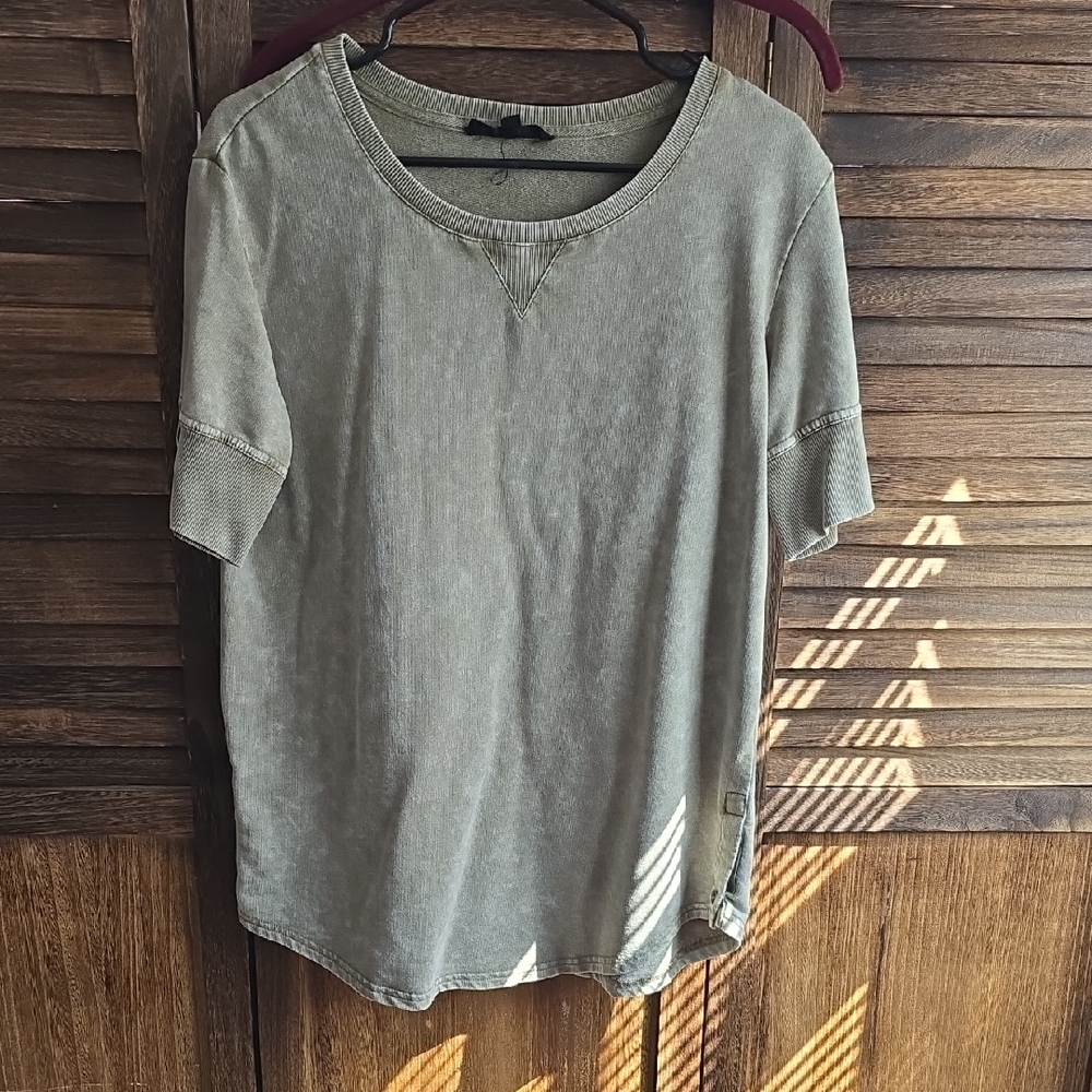 Jane and Delancey Sage Green Short Sleeve Top